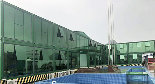 роскошный зеленый контейнерный дом стеклянные офисные здания